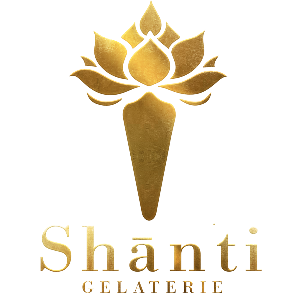 Logo originale di Shanti Gelaterie, gelato armonizzato con frequenze benefiche a 528 Hz